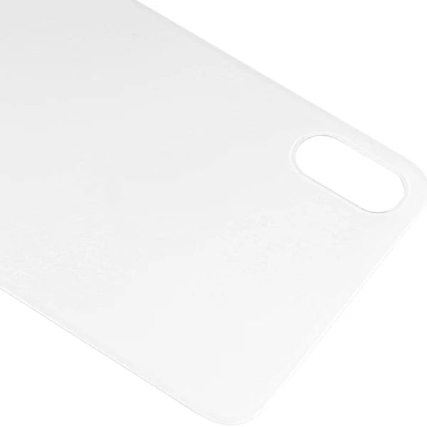 Rear Glass Replacement with Bigger Size Camera Hole Carving for iPhone X-White Rear Glass Replacement with Bigger Size Camera Hole Carving for iPhone X-White